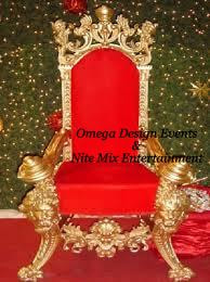 Red and gold Christmas Santa Throne chair for rent